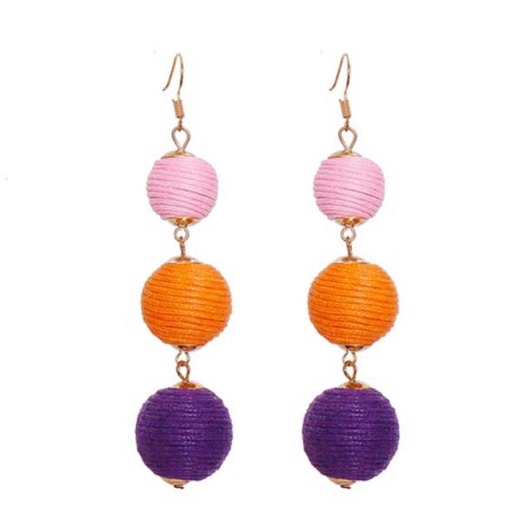 Boho Wrapped Tiered Earrings - Picture 1 of 3